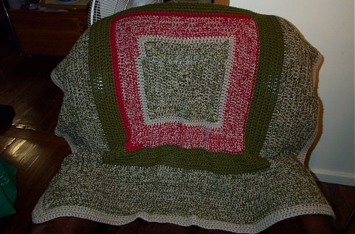 left over yarn rug